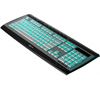 Клавиатура 5bites F21-V3L мульт. с изумруд. подсветкой символов, USB, сереб.-чер