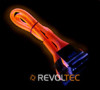 IDE шлейф Revoltec, 3 коннект., 60 см, цвет - оранжевый, светится в у.ф.